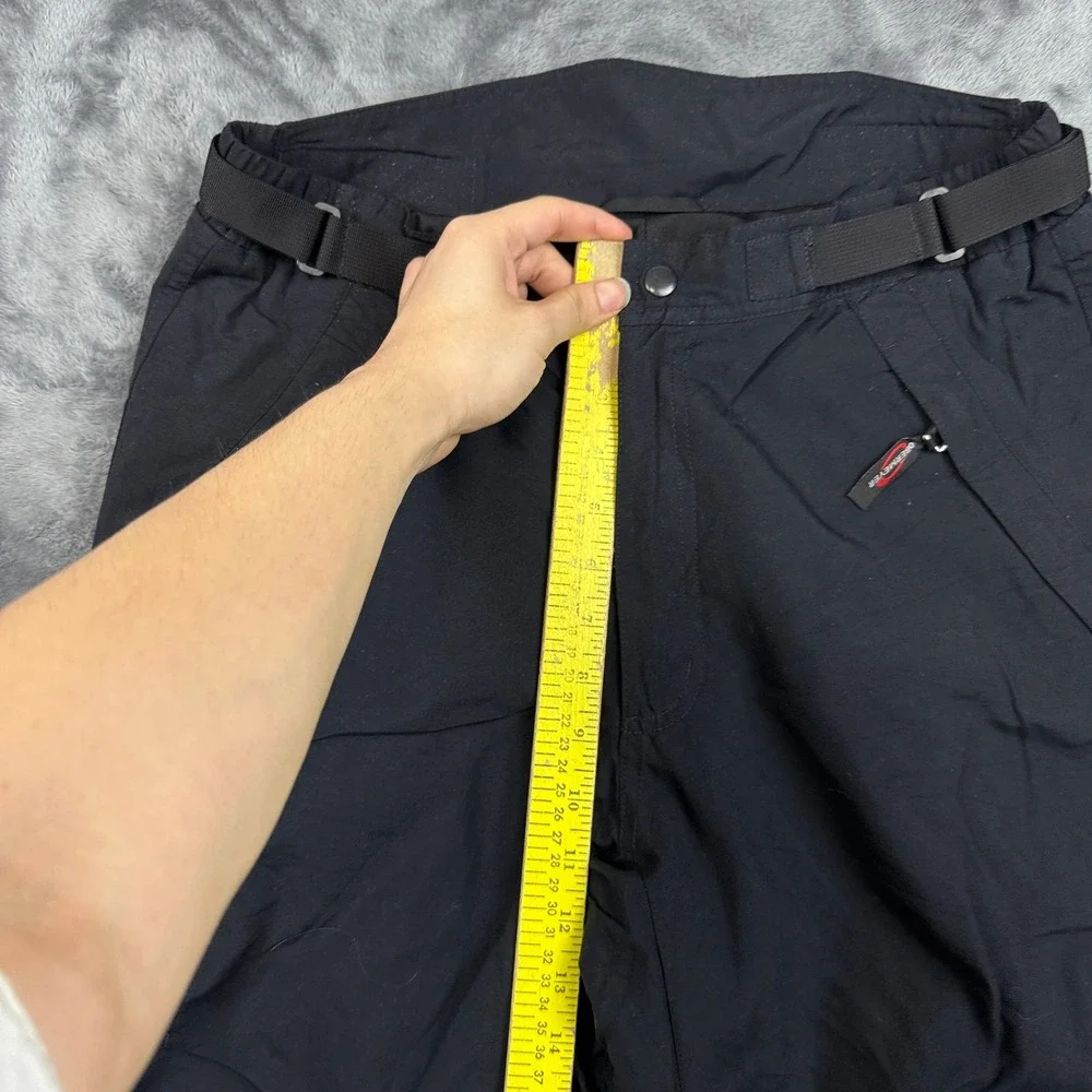 Obermeyer Ski Pants Mens Medium Black Adjustable Belt Winter Snow Trousers